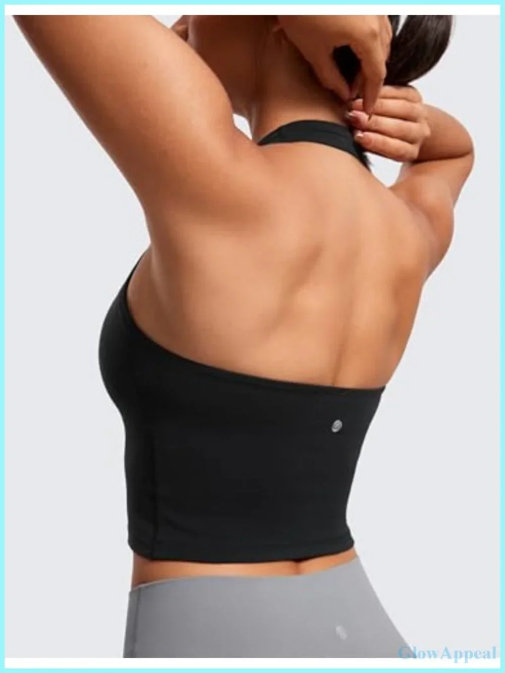 Butterluxe Halter Crop Tank Tops Low Support Sports Bra